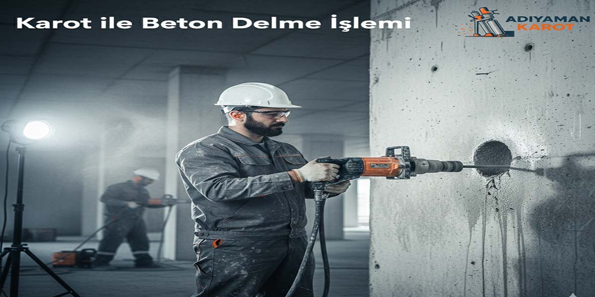 Karot ile Beton Delme İşlemi görsel